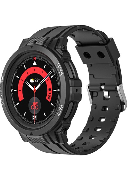 Samsung Galaxy Watch 5 Pro 45MM Siyah Için Tpu Watch Band (Yurt Dışından)