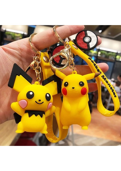 Sevimli Karikatür Pokemon Pikachu Anahtarlık Aksiyon Figürü Anahtarlık Takara Tomy Pokémon Psyduck Şekil Kolye Modeli Bebek Çocuk Oyuncak (Yurt Dışından) modelleri