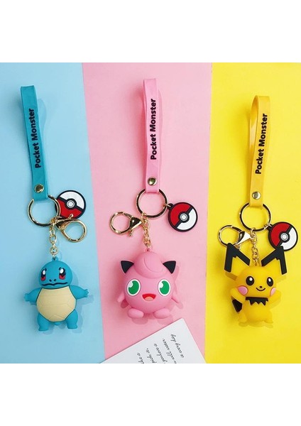 Sevimli Karikatür Pokemon Pikachu Anahtarlık Aksiyon Figürü Anahtarlık Takara Tomy Pokémon Psyduck Şekil Kolye Modeli Bebek Çocuk Oyuncak (Yurt Dışından) fırsatları
