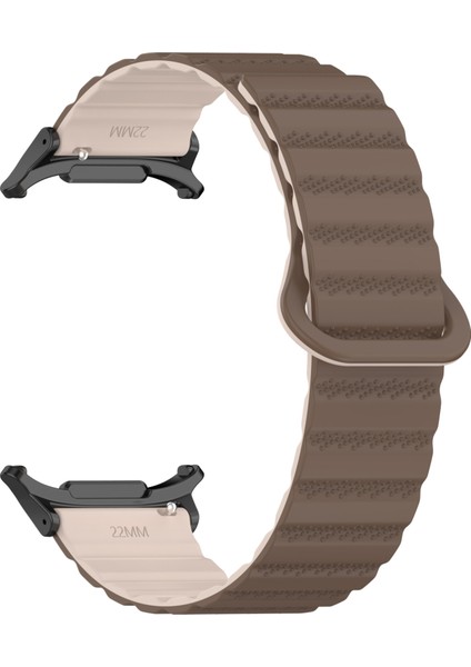 Samsung Galaxy Watch Ultra Için 47MM Manyetik Silikon Kayış Kahverengi Kayısı (Yurt Dışından) modelleri