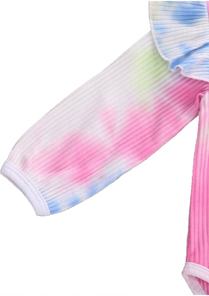 2 Adet Nefes Bebek Giysileri Takım Elbise, Ilkbahar Sonbahar Bebek Kız Fly Kollu Yuvarlak Yaka Yaratıcı Rastgele Boyama Romper + Rahat Uzun Pantolon Seti (Yurt Dışından) modelleri