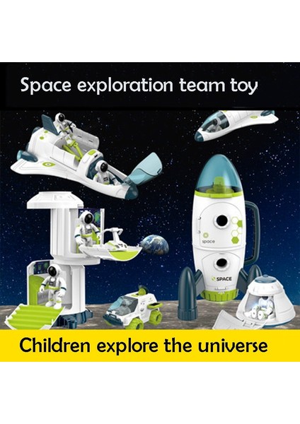 Acousto Optik Uzay Roketi Model Oyuncak Astronot Uzay Gemisi Oyuncaklar Model Mekik Uzay Istasyonu Roket Havacılık Serisi Oyuncaklar Çocuk (Yurt Dışından)