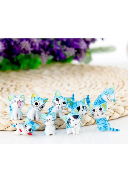 5 Stil Sevimli! 9 Adet Karikatür Mini Chi'nin Kedileri Erkek Çocuk Koleksiyonu Tatlı Ev Kedi Pvc Aksiyon Figürleri Bebek Oyuncak Ler WX114A (Yurt Dışından)