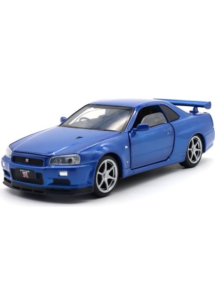1/32 Gtr Gt R 34 Jkm Pres Döküm Model Araç Oyuncaklar Çocuk Erkek Kız Ler Ses Aydınlatma Geri Çekin (Yurt Dışından)