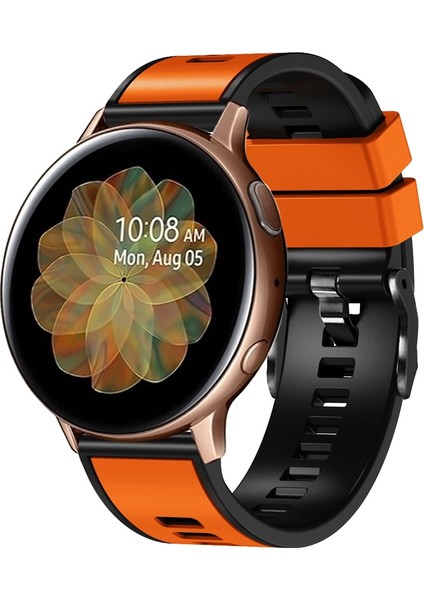 Samsung Galaxy Watch 5 Pro 45MM Turuncu Siyah Için Silikon Watch Band (Yurt Dışından)