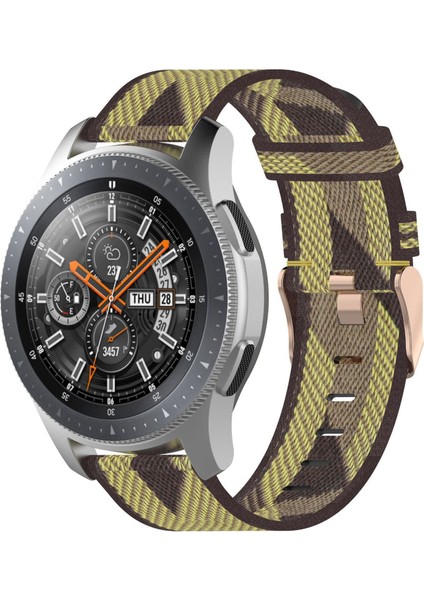 Galaxy Watch 46MM / Gear S3 Sarı Için Örgü Naylon Bilek Kayışı (Yurt Dışından)