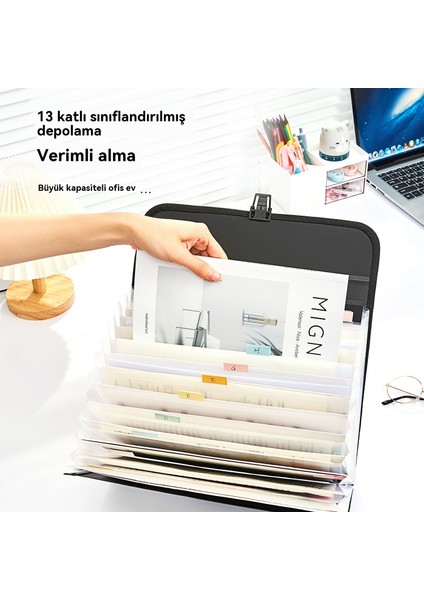 El Klasik Ofis Iş Tokası Yok 13 Bölmeli Saklama Çantası (Yurt Dışından) modelleri