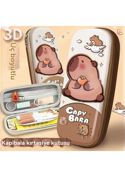 Sevimli Yaratıcı Kire Dayanıklı Büyük Kapasiteli Kapipala 3D Stereo Kırtasiye Kutusu (Yurt Dışından)