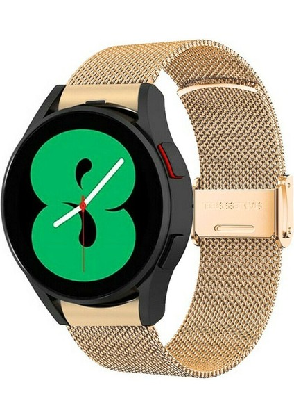 Samsung Galaxy Watch 4 Classic Için Metal Çelik Örgü Kayış 42MM / 46MM Altın (Yurt Dışından)