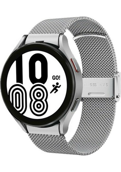 Samsung Galaxy Watch 4 Classic Için Metal Çelik Örgü Kayış 42MM / 46MM Gümüş (Yurt Dışından)