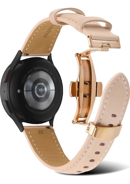 Samsung Galaxy Watch5 40MM / 44MM Açık Pembe Için Deri Saat Kordonu (Yurt Dışından) fiyatları