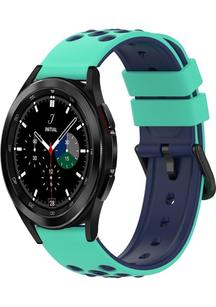 Samsung Galaxy Watch4 Classic Için Silikon Saat Bandı 46MM Ordu Yeşili + Siyah (Yurt Dışından)