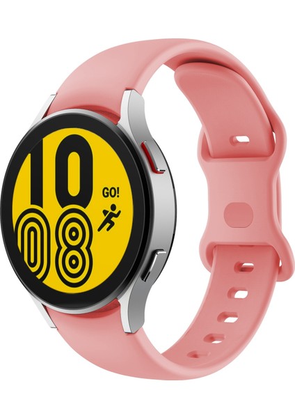 Samsung Galaxy Watch4 Classic 46MM / Watch4 44MM Pembe Için Silikon Kayış (Yurt Dışından)