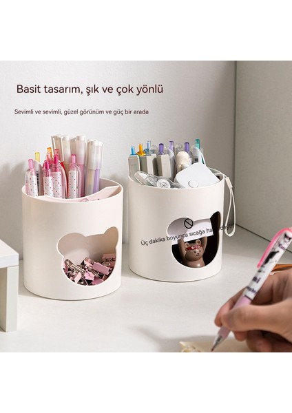Öğrenciler Için Sevimli Yaratıcı Masaüstü Plastik Kalem Tutucu (Yurt Dışından)
