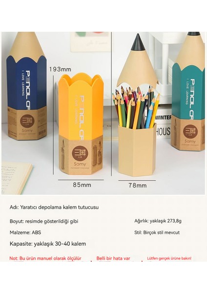 Kalem Şekilli Öğrenci Yaratıcı Masaüstü Toz Geçirmez Depolama Kalem Kapaklı Kutu (Yurt Dışından)