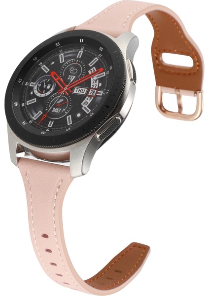 Samsung Galaxy Watch5 44MM 20MM Siyah+Siyah Için Deri Saat Bandı (Yurt Dışından)