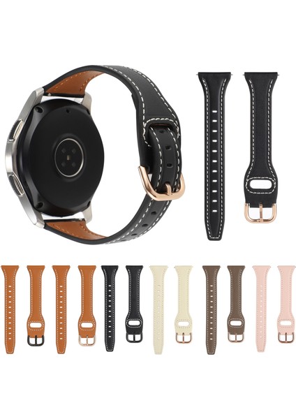 Samsung Galaxy Watch5 44MM 20MM Siyah+Siyah Için Deri Saat Bandı (Yurt Dışından) fırsatları