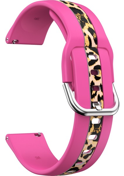 Samsung Galaxy Watch 5 40MM / 44MM Rose Red Leopar Baskı Için Silikon Watch Band (Yurt Dışından) modelleri