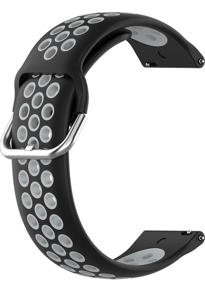 Samsung Galaxy Watch4 Için Clic 46MM Silikon Kayış Samsung Galaxy Watch4 Classic Için 46MM Siyah Gri (Yurt Dışından)
