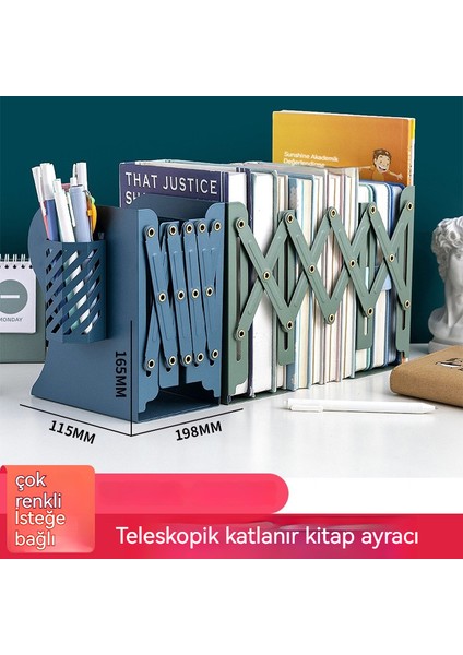 Masaüstü Yaratıcı Kalem Tutucu ile Geri Çekilebilir Kitap Tutucu (Yurt Dışından) modelleri