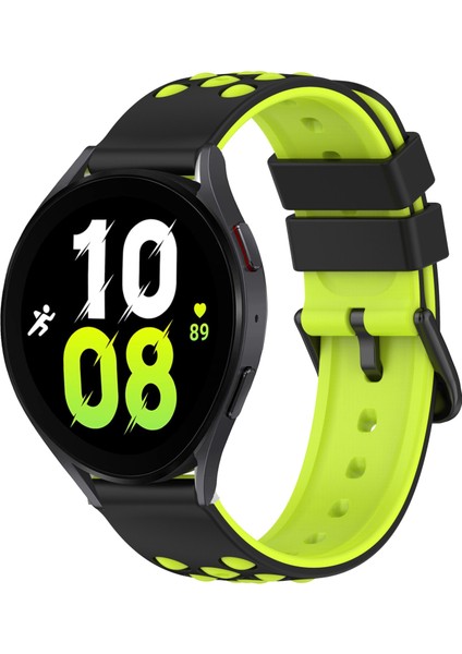 Samsung Galaxy Watch5 Pro 45MM Siyah+Gri Için Silikon Saat Bandı (Yurt Dışından)