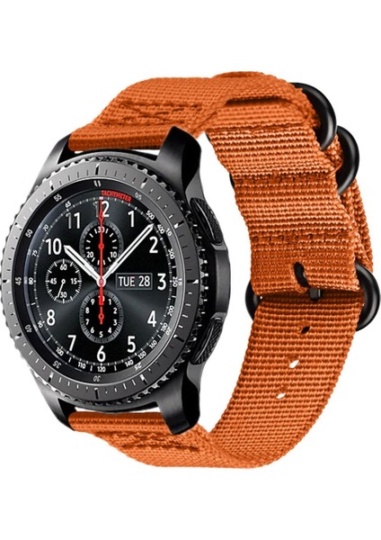 Naylon Üç Halkalı Kayış For Galaxy Watch Active 2 18MM Samsung Galaxy Watch Active 2 18MM / Gear S3 Turuncu (Yurt Dışından)