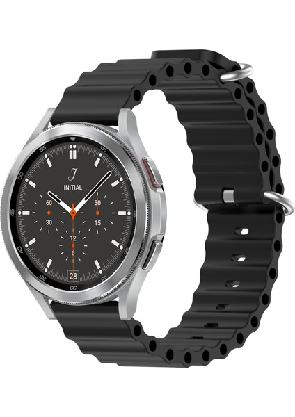 Samsung Galaxy Watch 4 Clic 46MM Siyah Için Silikon Watch Band (Yurt Dışından)
