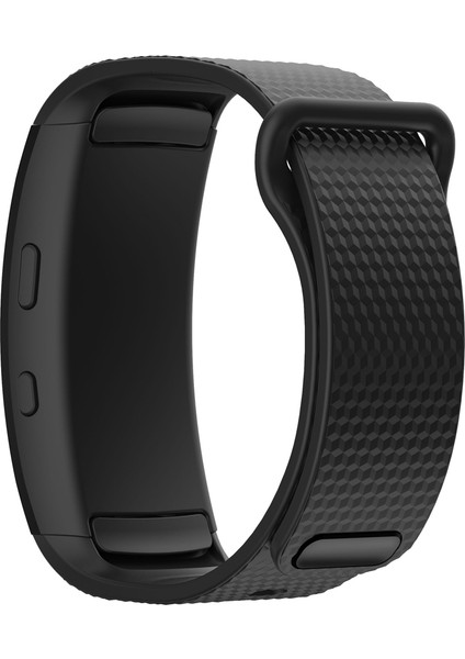 Samsung Gear Fit2 Pro Silikon Kordonlu Saat Için, Boyut: L Siyah (Yurt Dışından)