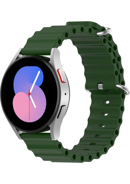 Samsung Galaxy Watch 5 44MM Ordu Yeşili Için Silikon Watch Band (Yurt Dışından)