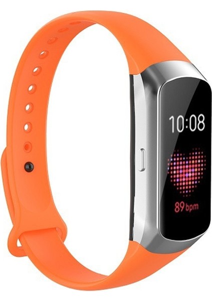 Samsung Galaxy Fit SM-R370 Silikon Kordonlu Saat Turuncu (Yurt Dışından)