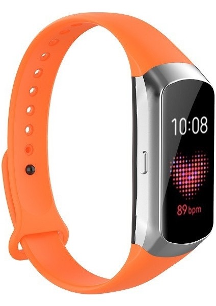 Samsung Galaxy Fit SM-R370 Silikon Kordonlu Saat Turuncu (Yurt Dışından)