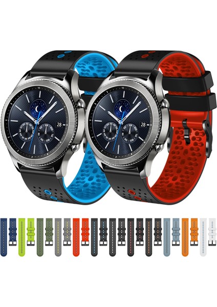 Samsung Gear S3 Clic Siyah+Kırmızı Için Iki Renkli Silikon Saat Bandı (Yurt Dışından) fırsatları