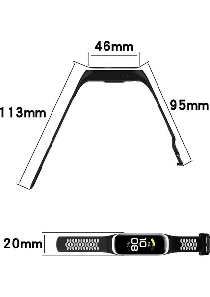 Samsung Galaxy Fit 2 Siyah Kırmızı Için Silikon Watch Band (Yurt Dışından) modelleri