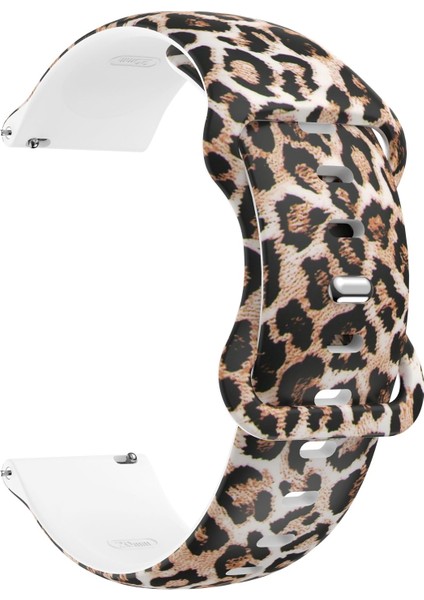 Samsung Galaxy Watch Aktif Kahverengi Leopar Için Silikon Kordonlu Saat (Yurt Dışından)