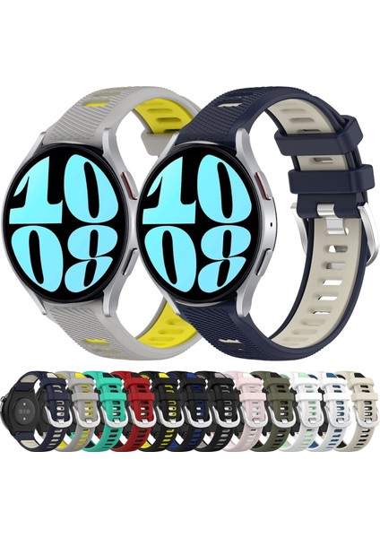 Samsung Galaxy Watch 6 44MM Pembe+Beyaz Için 20MM Silikon Kayış (Yurt Dışından) fırsatları