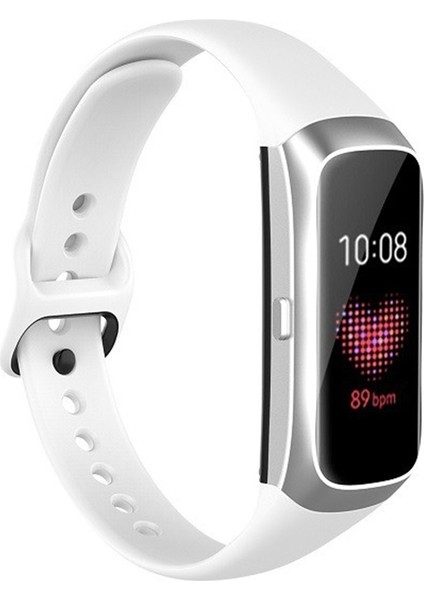 Samsung Galaxy Fit SM-R370 Silikon Kordonlu Saat Beyaz (Yurt Dışından)