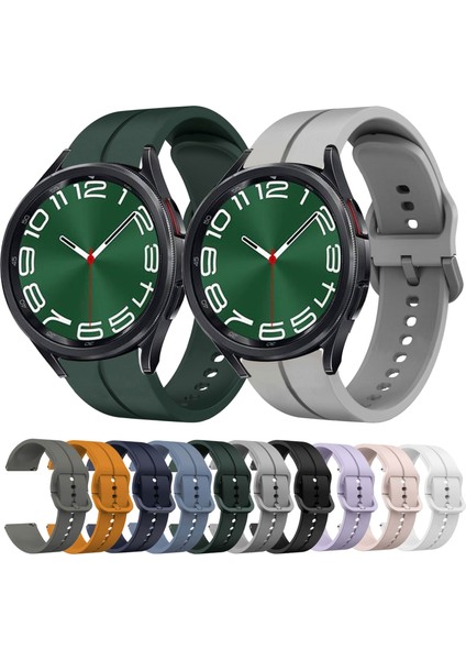 Samsung Galaxy Watch 6 Classic Için 20MM Silikon Kayış 47MM Siyah (Yurt Dışından) fırsatları