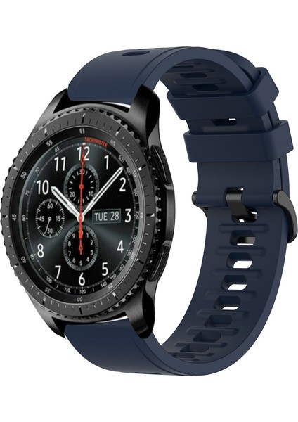 Samsung Gear S3 Frontier Gece Mavisi Için Yumuşak Silikon Watch Band (Yurt Dışından)