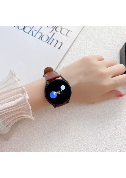 Samsung Galaxy Watch4 20MM Siyah Için Hakiki Deri Watch Band (Yurt Dışından) fiyatları