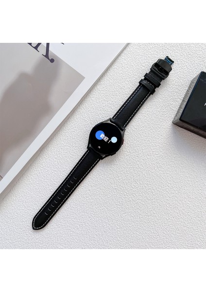 Samsung Galaxy Watch4 20MM Siyah Için Hakiki Deri Watch Band (Yurt Dışından) fırsatları