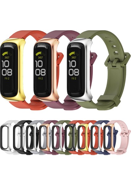 Samsung Galaxy Fit 2 Pembe Gül Altın Için Silikon Saat Bandı (Yurt Dışından)