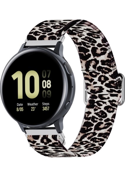 20MM Samsung Galaxy Watch Active2 / Aktif Watch Band Leopar Için (Yurt Dışından)