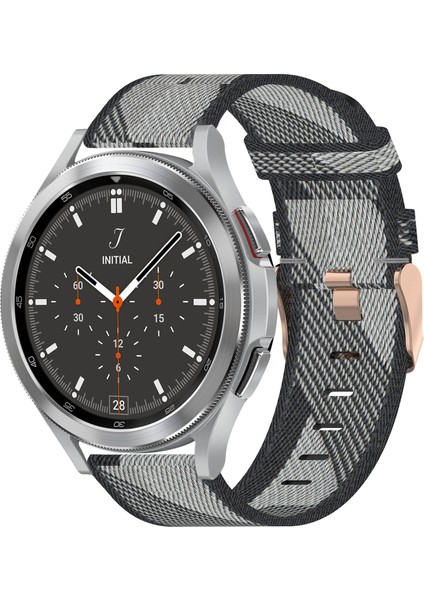 Samsung Galaxy Watch 4 Classic 46MM Gri Için Naylon Dokuma Watch Band (Yurt Dışından)