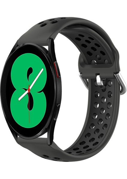 Samsung Galaxy Watch 4 44MM Siyah Için 20MM Silikon Kayış (Yurt Dışından)