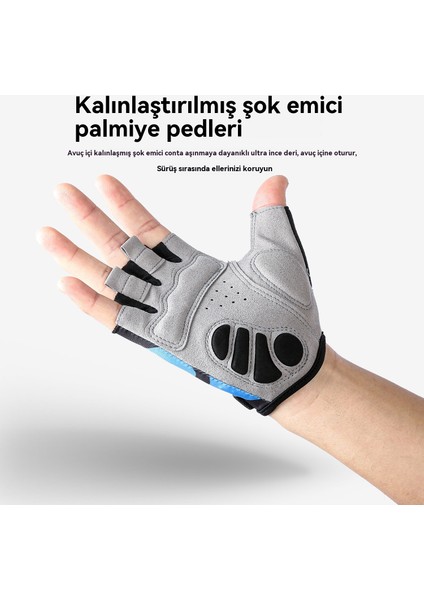 Açık Spor Fitness Eğitimi Nefes Alabilen Kaymaz Bisiklet Yarım Parmak Eldiven (Yurt Dışından) fiyatları