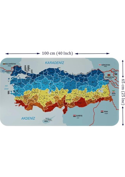 Eğitici - Öğretici Dünya ve Türkiye Haritası Çocuk Odası Duvar STICKER-60X105-3891 fırsatları