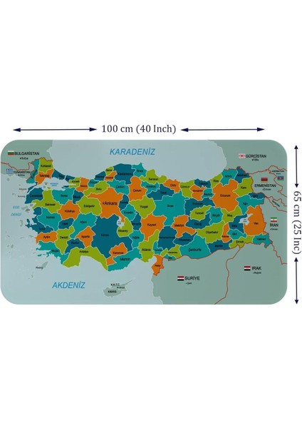 Harita Sepeti Eğitici - Öğretici Dünya ve Türkiye Haritası Çocuk Odası Duvar STICKER-60X105-3887 fiyatları