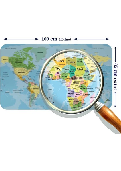 Eğitici - Öğretici Dünya ve Türkiye Haritası Çocuk Odası Duvar STICKER-60X105-3888 modelleri