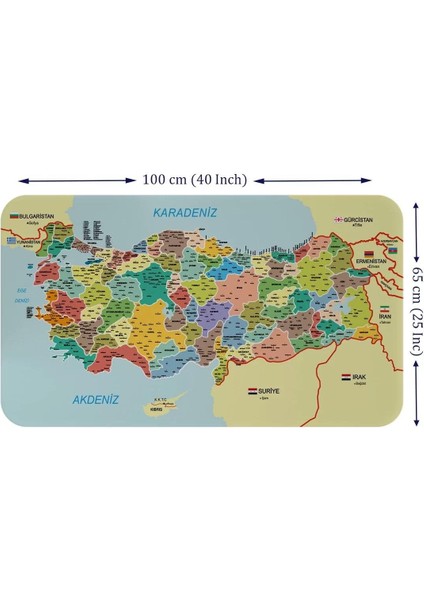 Eğitici - Öğretici Dünya ve Türkiye Haritası Çocuk Odası Duvar STICKER-60X105-3888 fırsatları