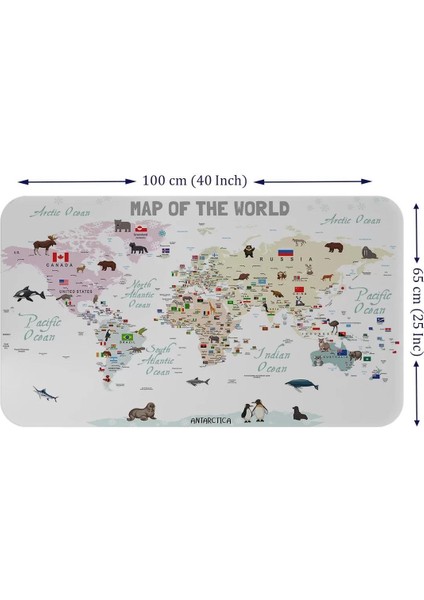 Eğitici - Öğretici Dünya ve Türkiye Haritası Çocuk Odası Duvar STICKER-60X105-3884 fiyatları